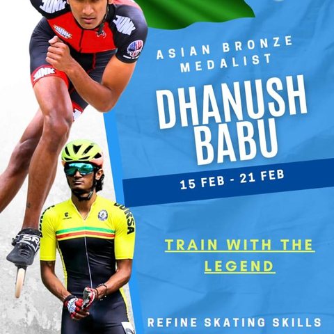 Poster for the Dhanush Babu training camp, 15 to 21 February